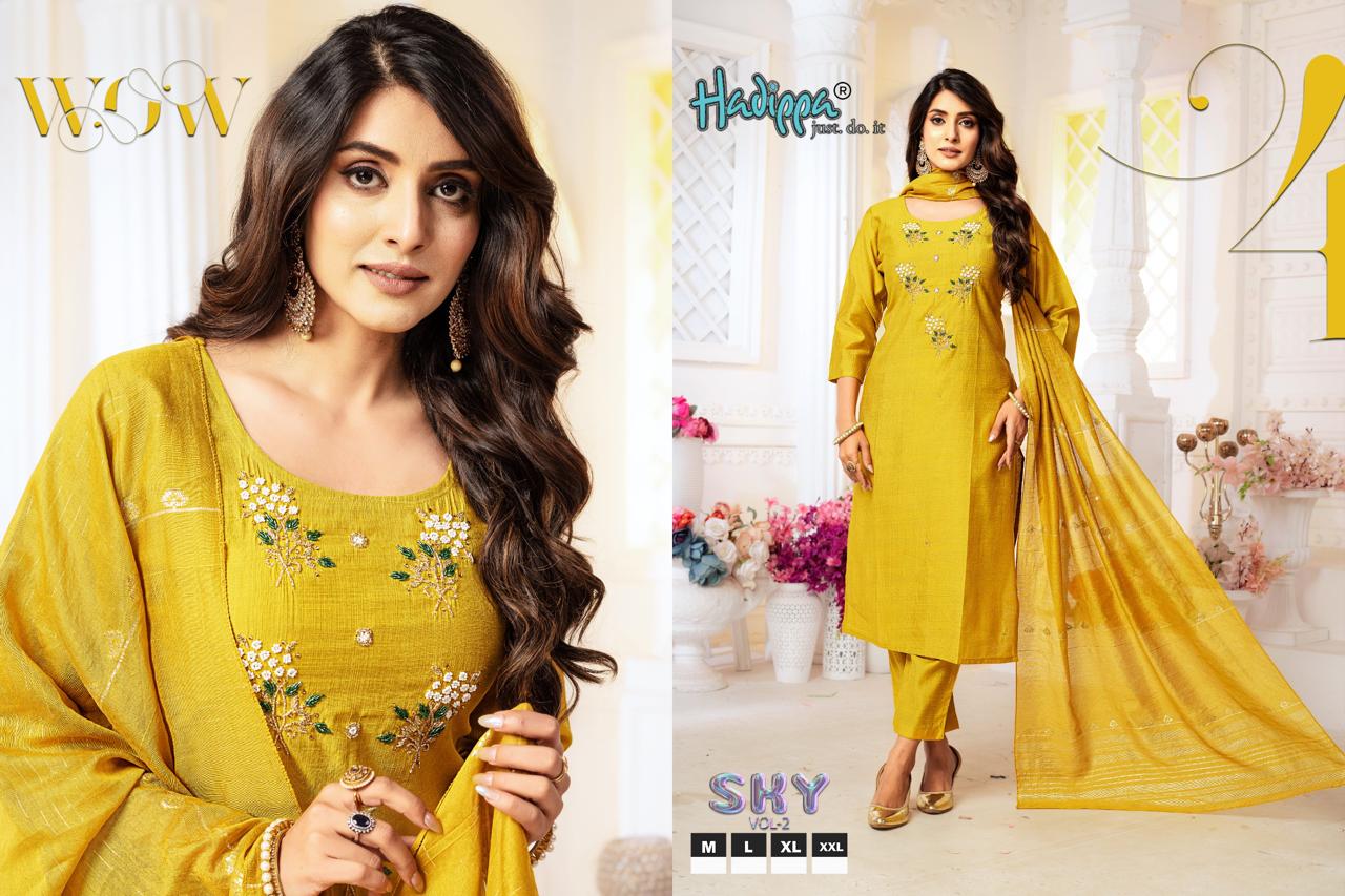Sky Vol 2 By Hadippa Vatican Straight Cut Kurti With Bottom Dupatta Wholesale Online